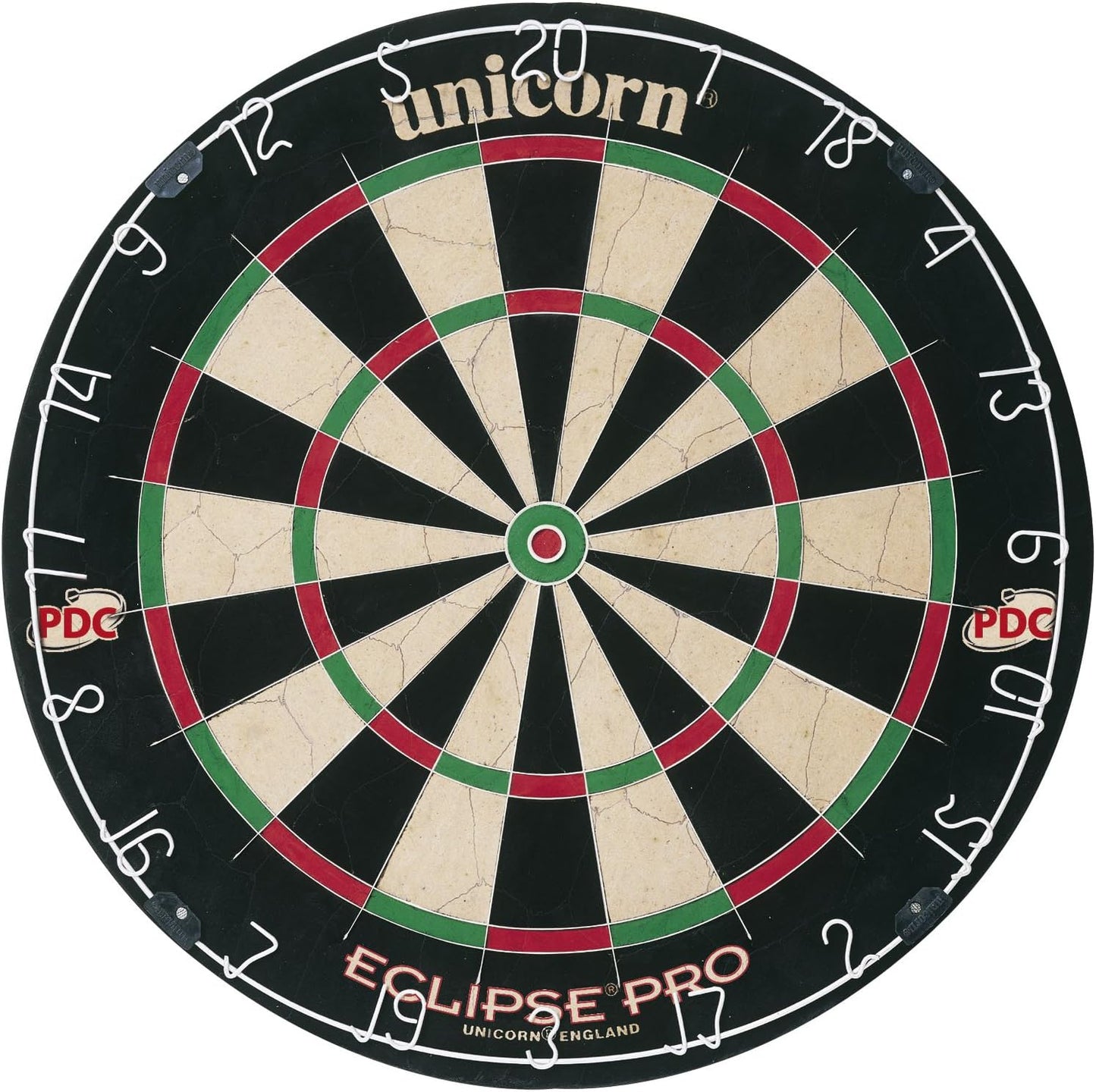 Dartboard | Eclipse Pro | Ultra-Visible Number Ring & Spider | Championship Quality Sisal Bristle | Staple-Free Construction