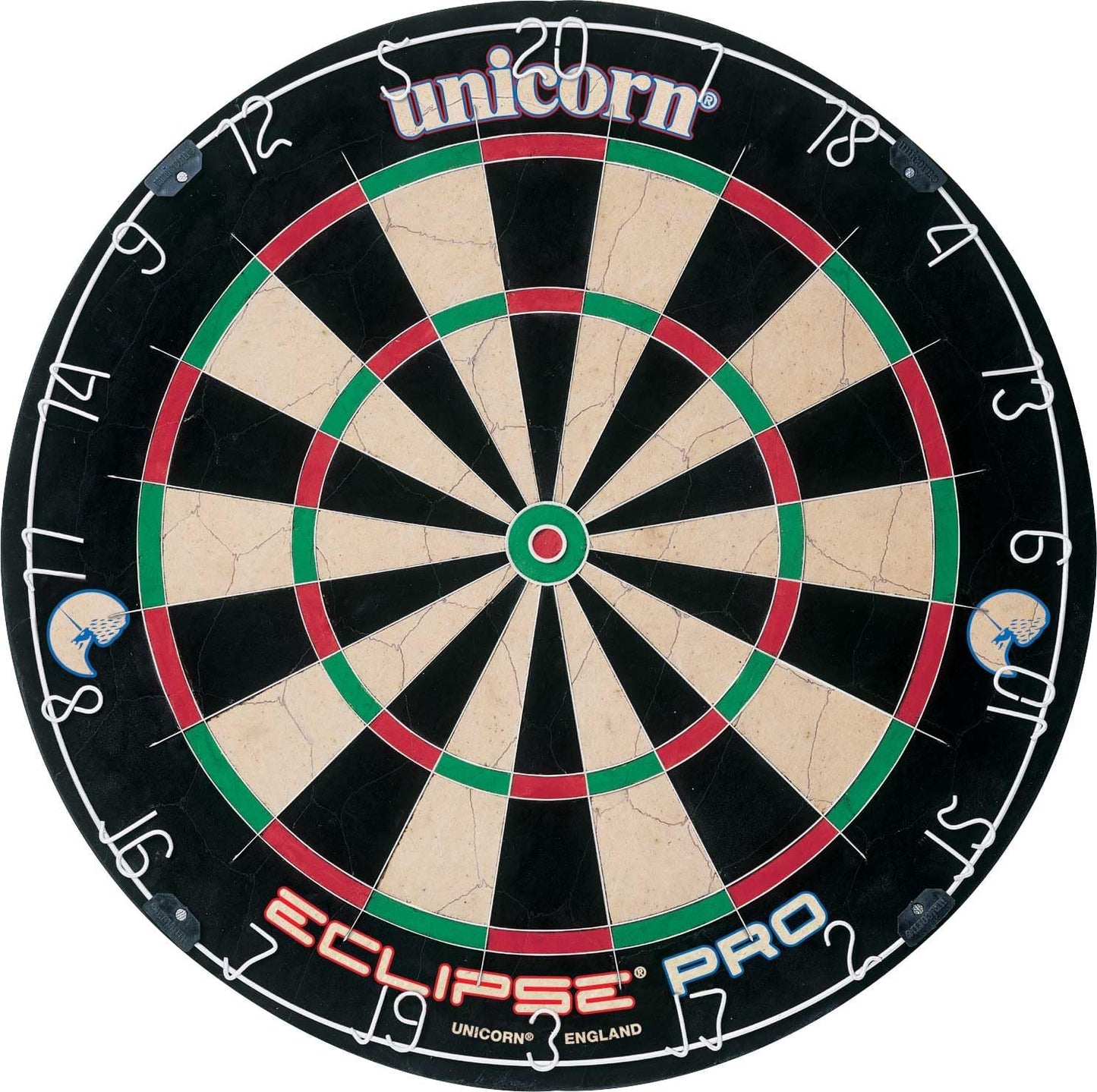 Dartboard | Eclipse Pro | Ultra-Visible Number Ring & Spider | Championship Quality Sisal Bristle | Staple-Free Construction