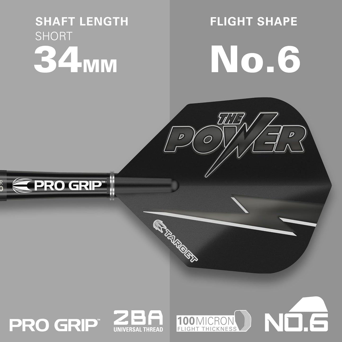 Darts Phil Taylor Power 8-Zero 4 Black Steel Tip Darts, 80% Tungsten Dart Set, P8Z4, 21G/23G/25G | Player Edition Darts with Swiss Point Tips or Fixed Points | Black Darts Case Included