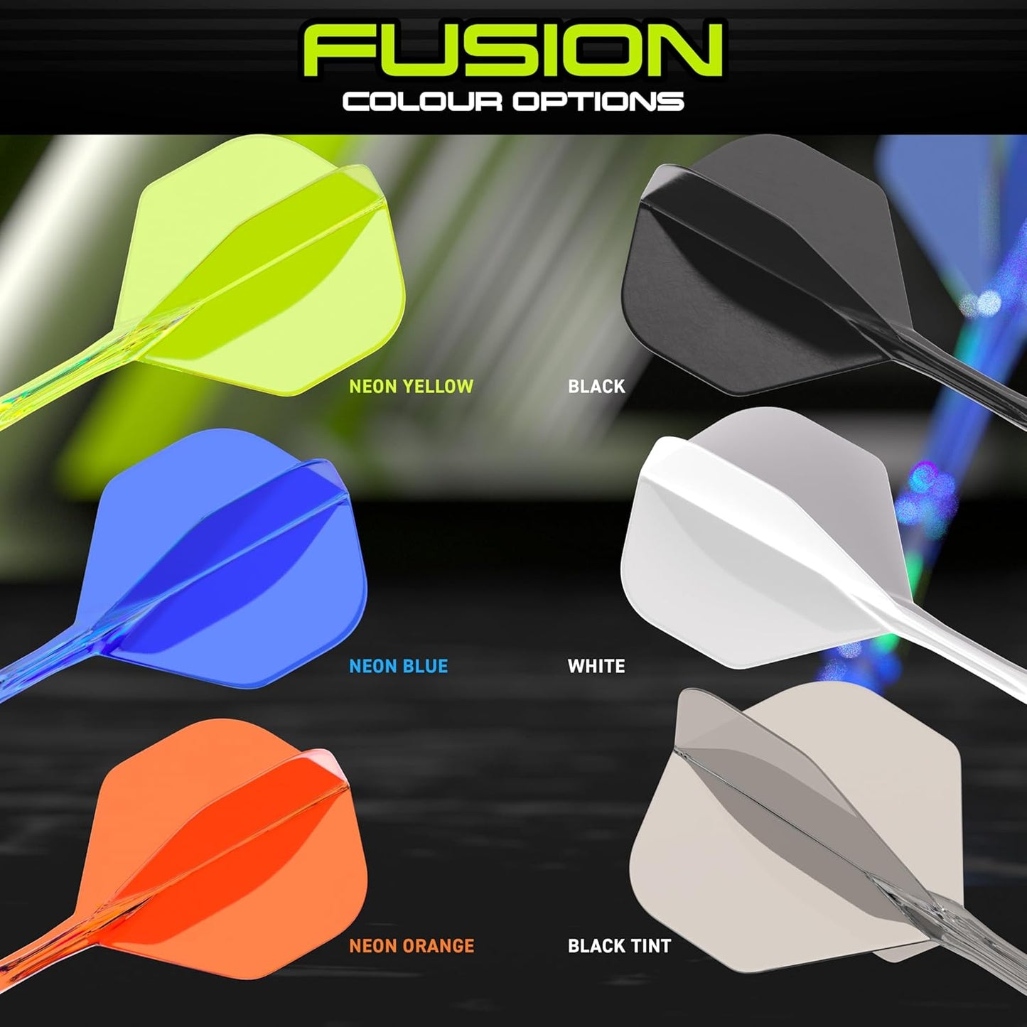 Fusion Intergrated Dart Flight and Shaft System - 1 Set per Pack (3 Flights and Shafts in Total)