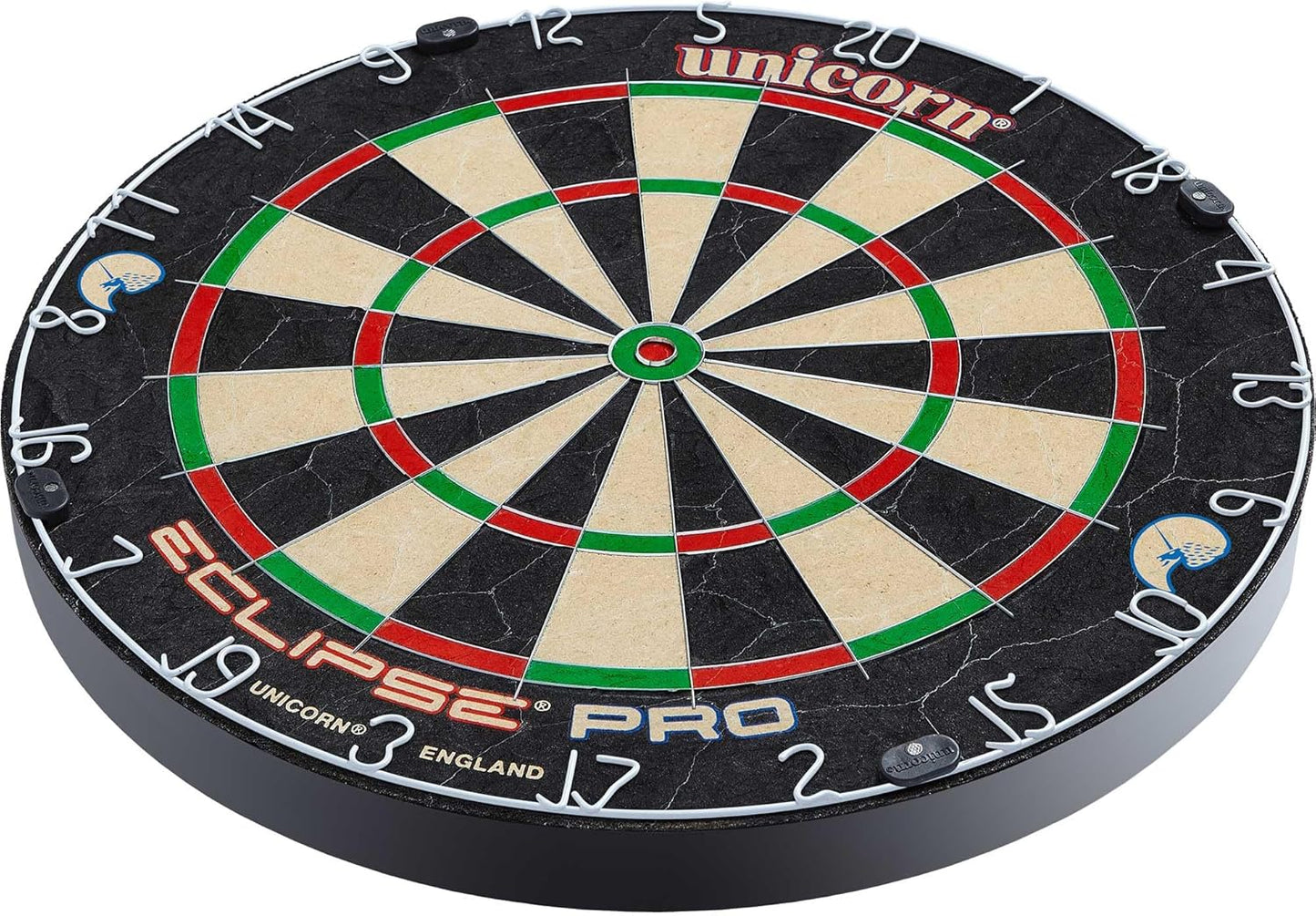 Dartboard | Eclipse Pro | Ultra-Visible Number Ring & Spider | Championship Quality Sisal Bristle | Staple-Free Construction