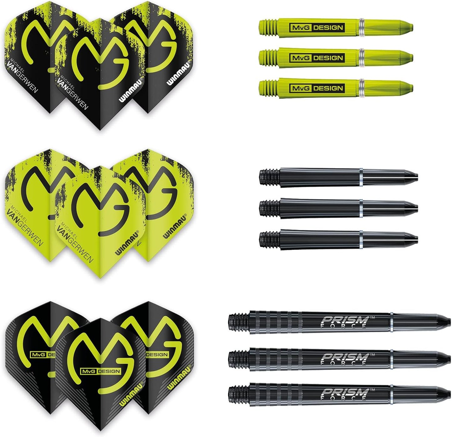 Mvg Acclaim Tungsten Steel Tip Darts 25G Set with Flights and Shafts