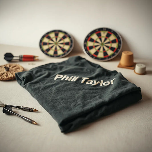 Darts t-shirt with subtle dart accessories on a clean background for a style and comfort guide