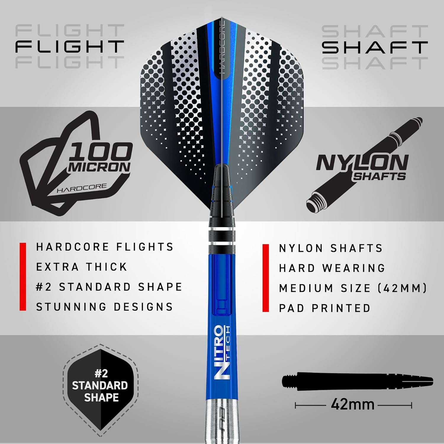 Razor Edge Original - Tungsten Professional Steel Darts with Flights and Shafts – Available in 20G, 21G, 23G, 24G, 26G, 28G, 29G, 30G, 33G