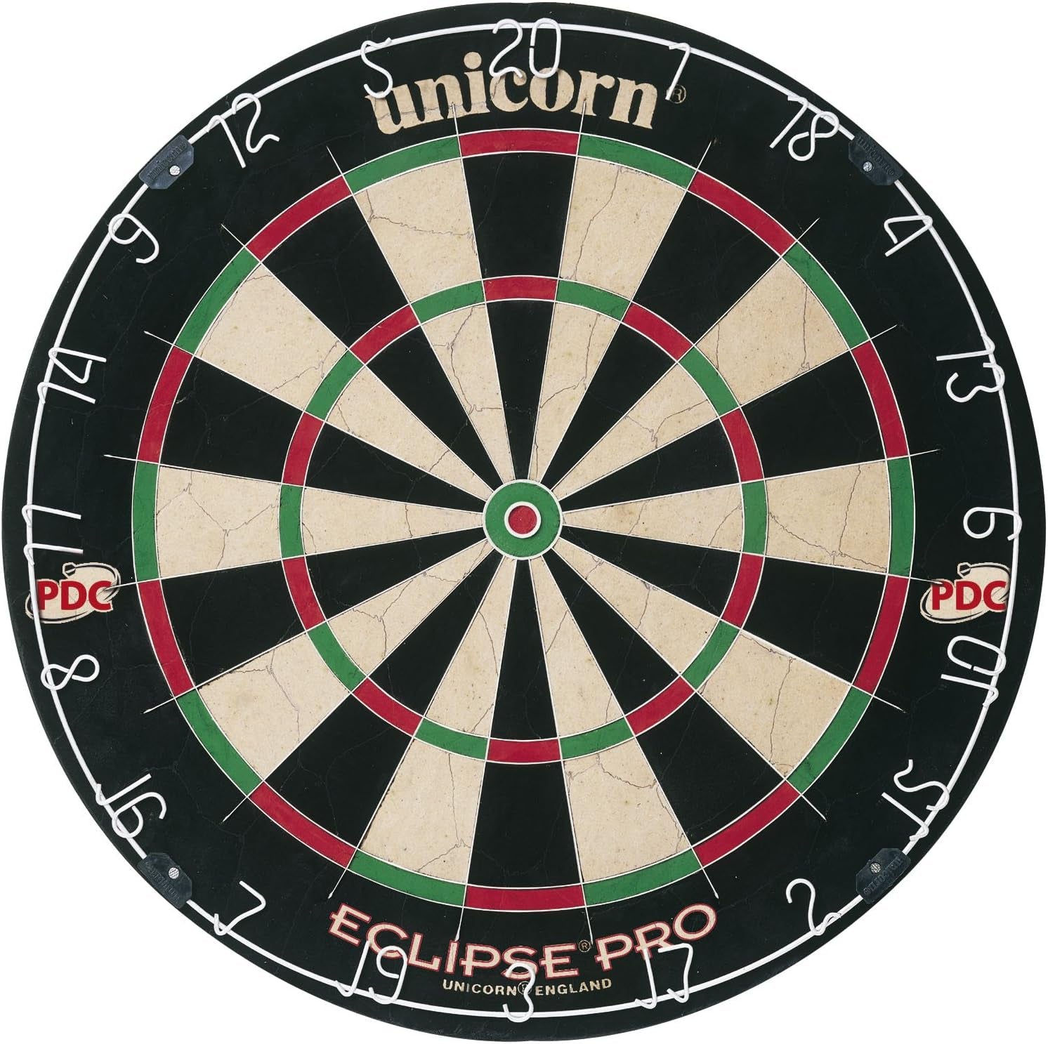 Dartboard | Eclipse Pro | Ultra-Visible Number Ring & Spider | Championship Quality Sisal Bristle | Staple-Free Construction
