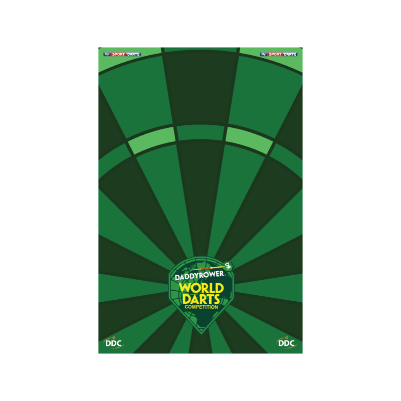 PaddyPower World Championship Style Dartboard Backboard - Mini Board 80x120cm