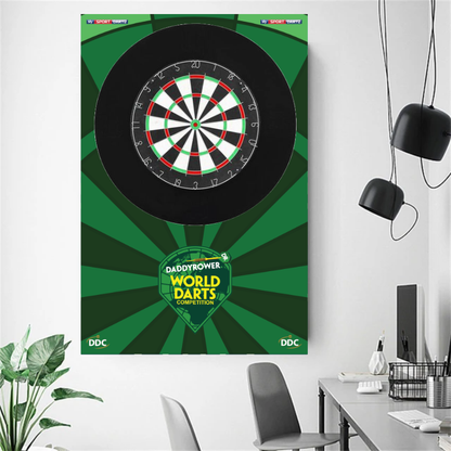 PaddyPower World Championship Style Dartboard Backboard - Mini Board 80x120cm