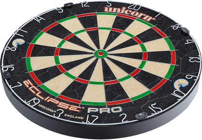Dartboard | Eclipse Pro | Ultra-Visible Number Ring & Spider | Championship Quality Sisal Bristle | Staple-Free Construction