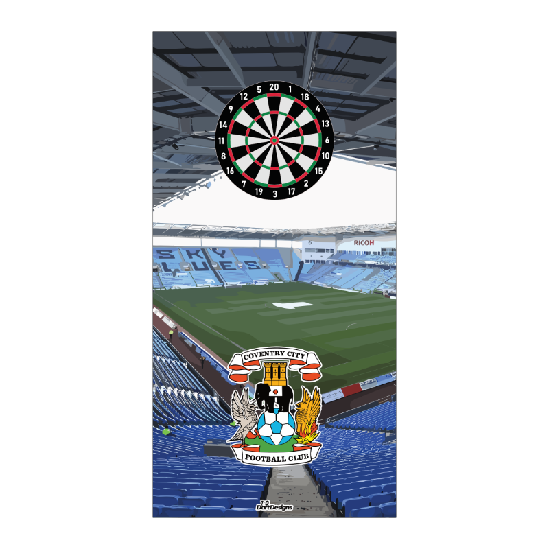 Coventry City Dartboard Backboard Back Drop