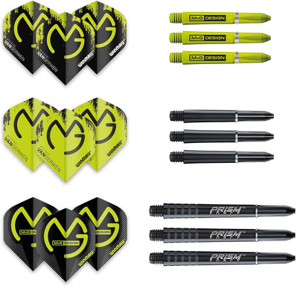 Mvg Acclaim Tungsten Steel Tip Darts 25G Set with Flights and Shafts