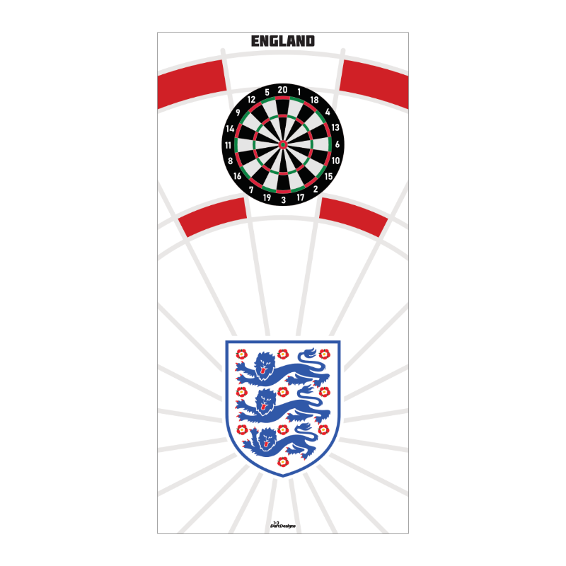 England Football Dartboard Backboard Back Drop