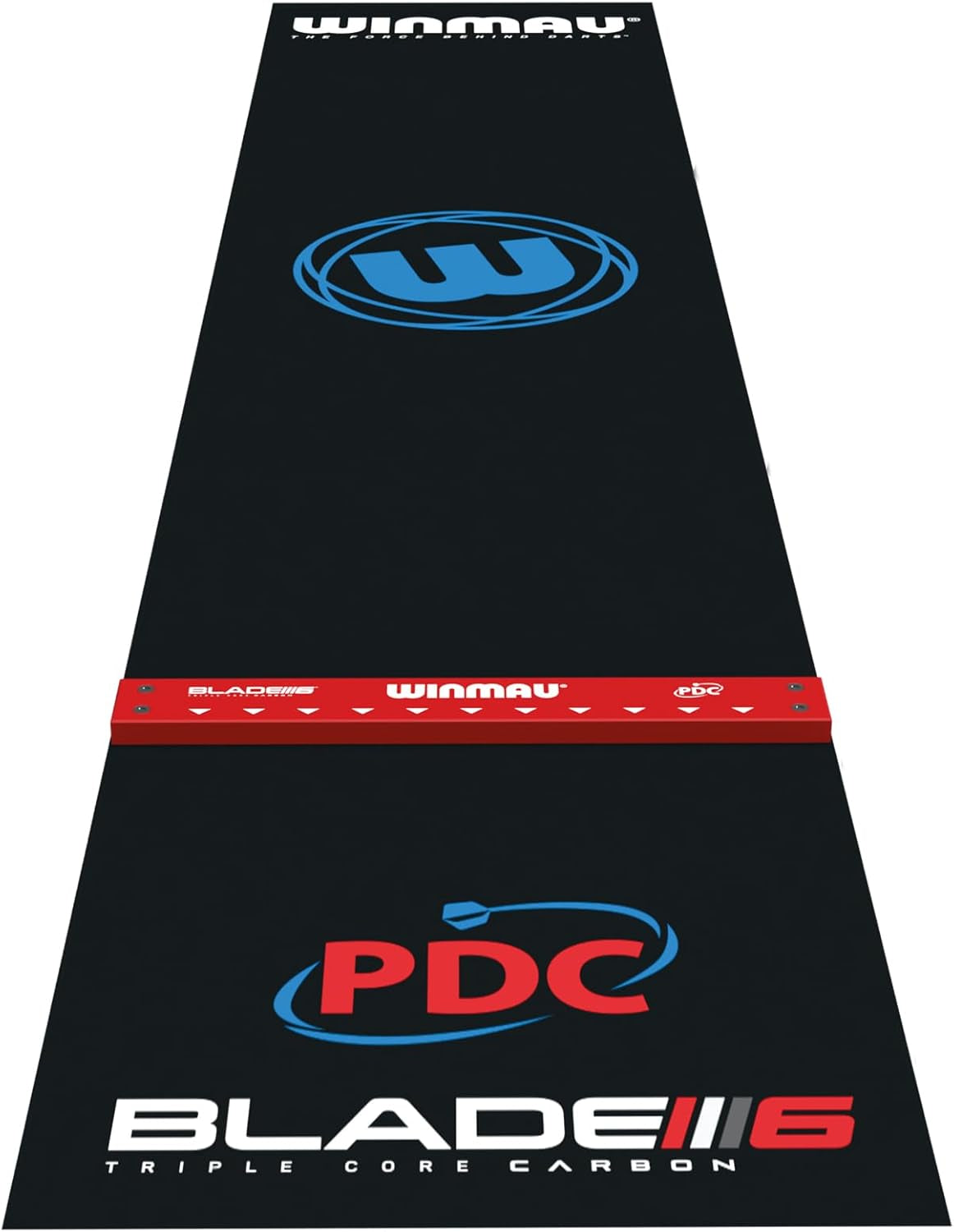 Darts Mat - Pro Zone Precision PVC Dart Mat with Raised Integrated Oche Line for Steel Tip - Floor Protection for Dart Board