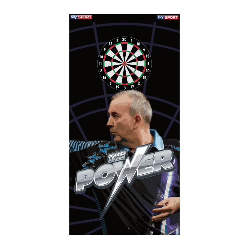 Phil Taylor "The Power" Dartboard Backboard