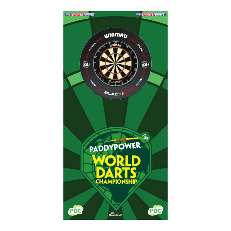 PaddyPower WC Style Dartboard Backboard Back Drop