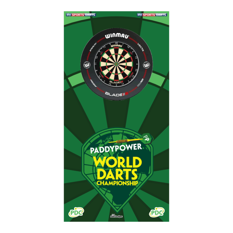 Paddy Power World Championship dartboard backboard back drop