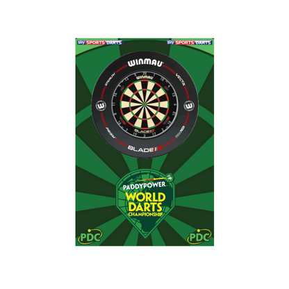 PaddyPower World Championship Dartboard Backboard Mini Board 80x120cm