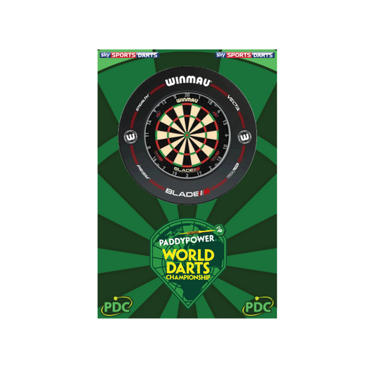 PaddyPower World Championship Dartboard Backboard Mini Board 80x120cm