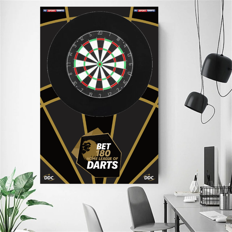 Darts Premier League Style Dartboard Backboard - Mini Board 80x120cm