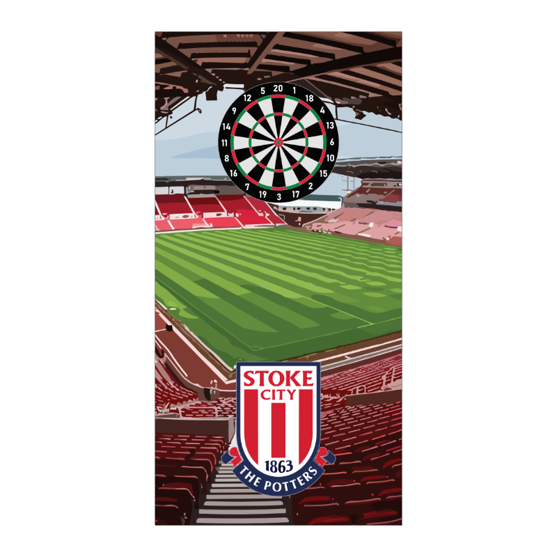 Stoke City Dartboard Backboard