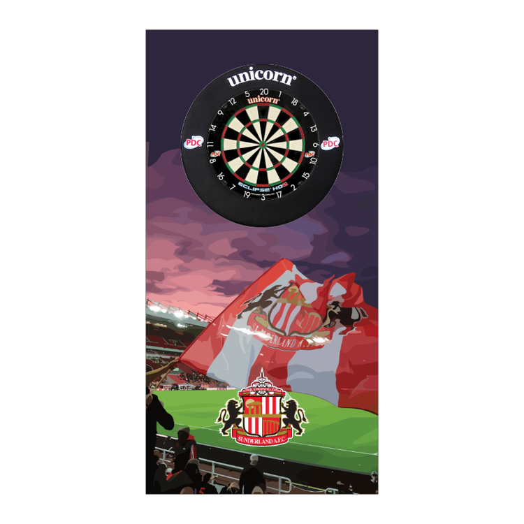 Sunderland AFC dartboard backboard back drop
